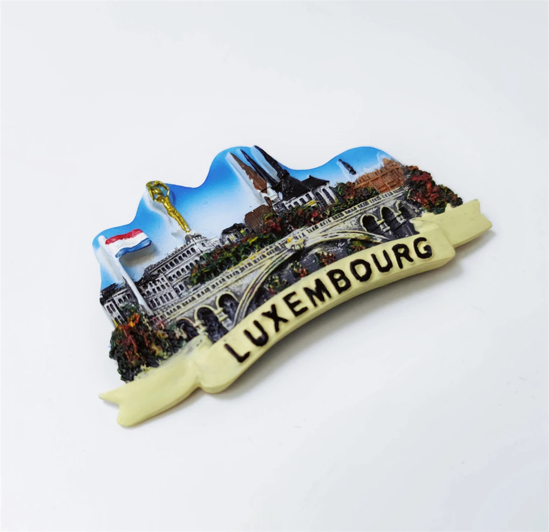 Luxembourg 3D Fridge Magnet Souvenir Gift Resin Handmade Luxemburg Refrigerator Magnet Home Decoration Collection with magnetic fridge magnets refrigerator decor