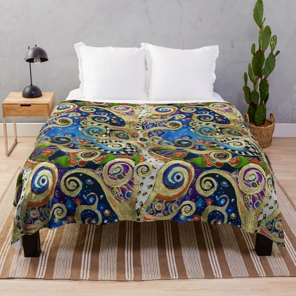 

The Changing Seasons of Klimt Throw Blanket Shaggy Blanket Weighted Blanket Stuffed Blankets Bed covers