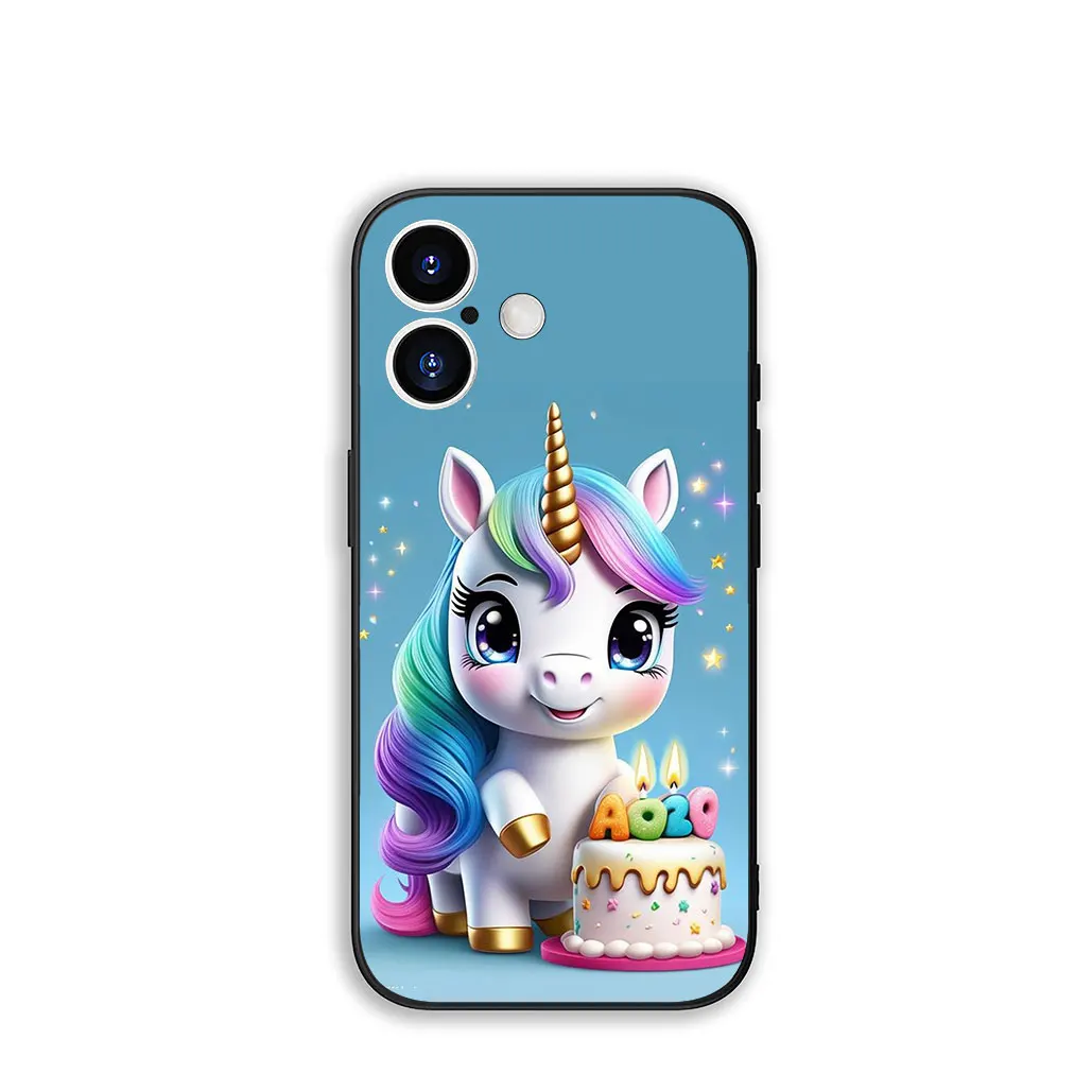 Unicorn Lovely Poster Phone Case with Wallpaper Design