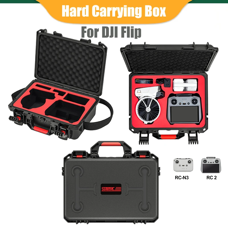 DJI 플립용 방수 상자, 하드 쉘 보호 가방, 휴대용 충격 방지 여행 가방, D..