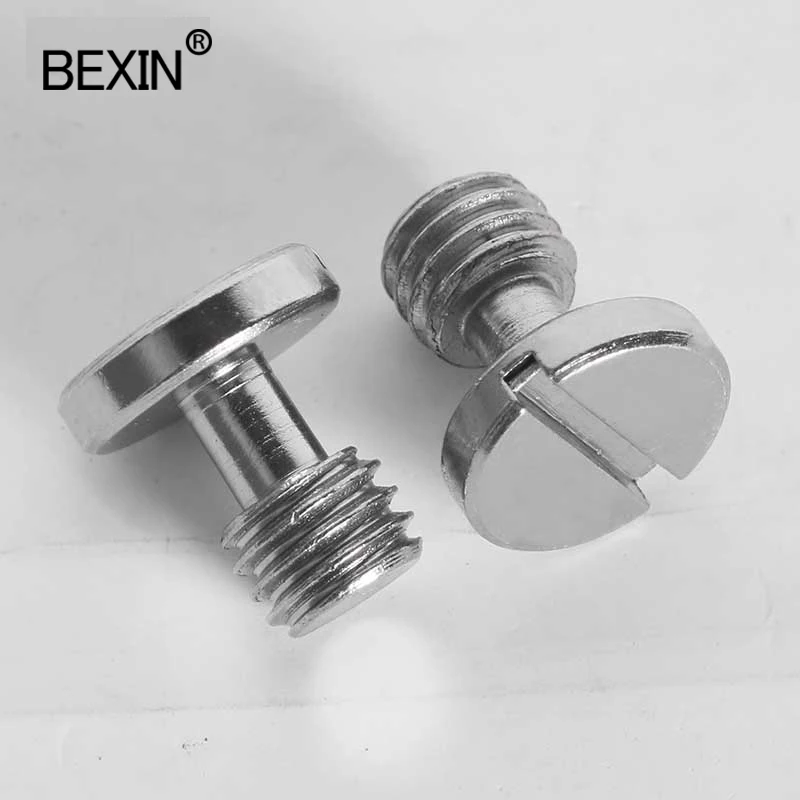 Quick Release D-Ring Screw Adapter for Tripod Plates - 3/8 Inch Thread (5 Pack)