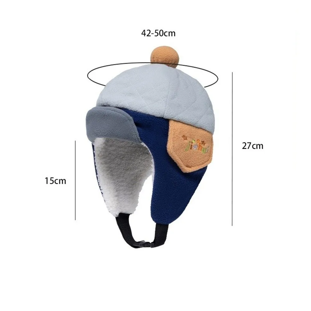 Polar Fleece Windproof Hooded Hat for Kids Outdoor Cycling Skiing