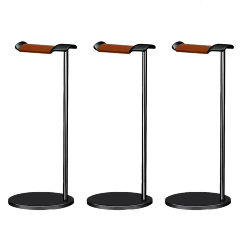 

3X Curved Headphone Stand Rack Sturdy Metal Gaming Headset Earphone Holder Hanger For Table Desk Display,A