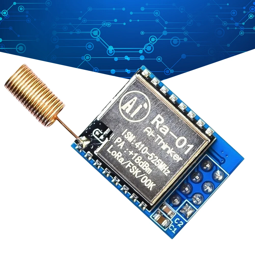 RA-01 SX1278 LORA 무선 스프레드 스펙트럼 전송 모듈 433M 시리얼 RA-01 모듈 스프링 안테나 포함 최대 거리 15KM