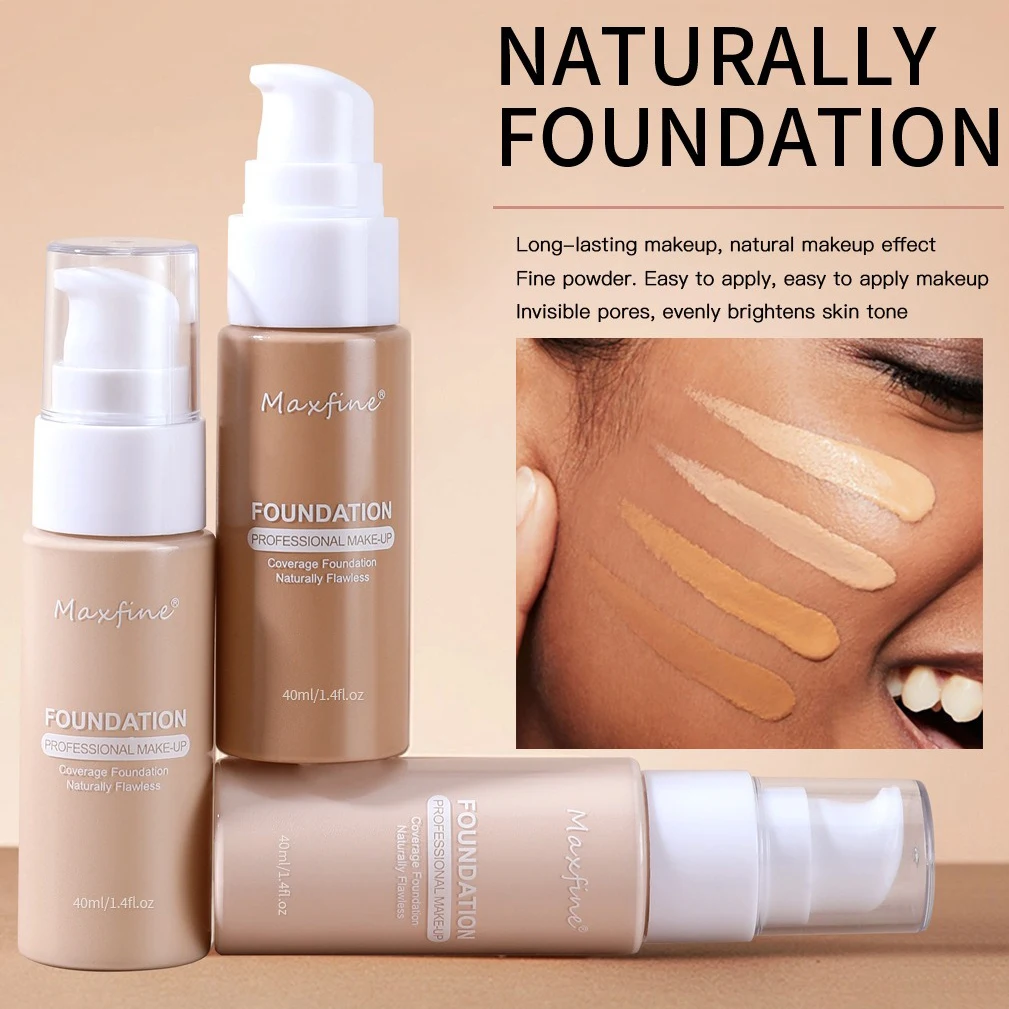 30ml Matte Liquid Foundation Effective Concealer Waterproof Makeup Primer Oil Control BB Cream Full Coverage Dark/Light Skin