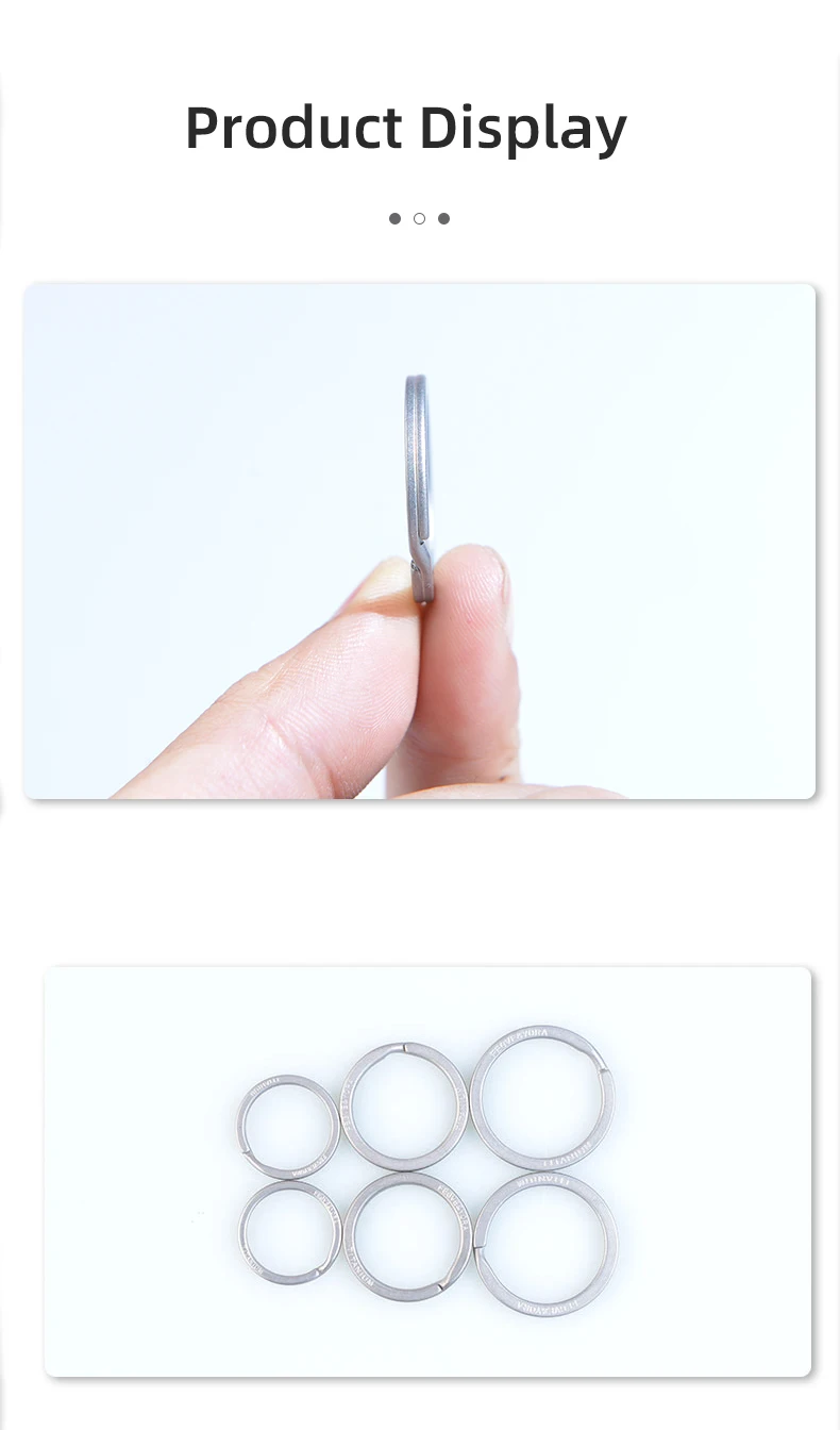 2PCS 20-32MM Titanium Alloy Rotating Ring Buckle Keychain Waist Belt Buckle Spring Lock Keyring Outdoor Tool EDC Unboxing Tool