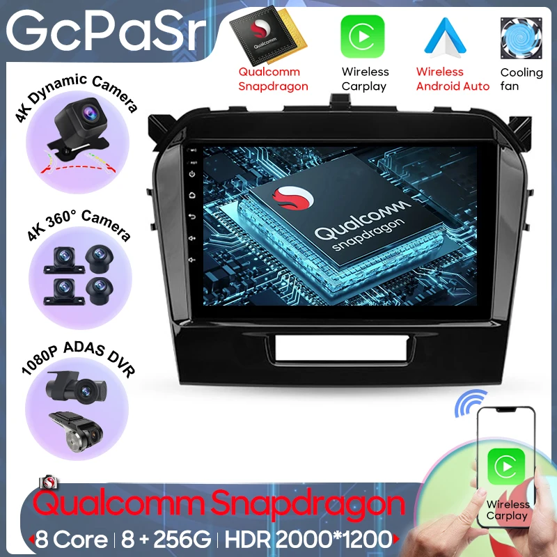 

Car MP4 Radio Carplay Android Player For Suzuki Vitara 4 2014 - 2018 Navigation GPS Android Auto Video DSP 4G Wifi No 2din DVD