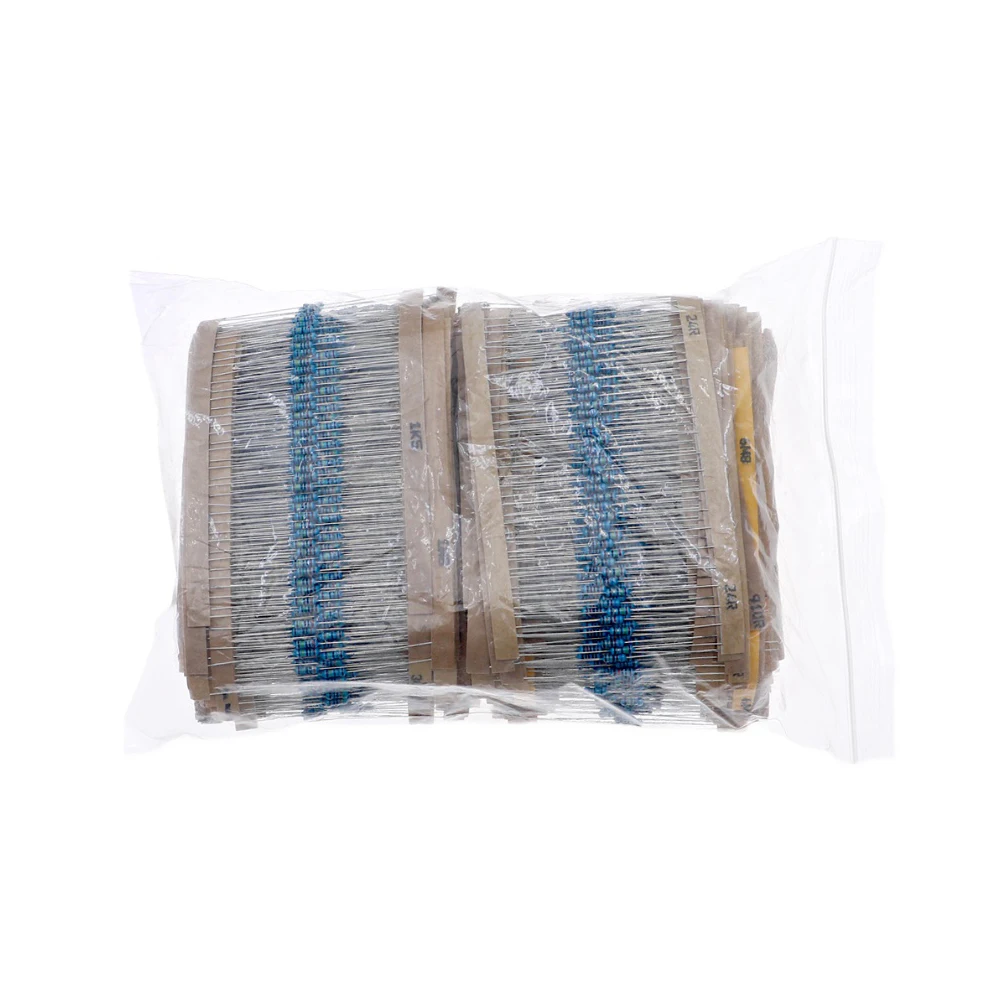 

3120pcs 156Values Electric Unit 1/4W Power Metal Film Resistor Kit 1R-10M 1% Tolerance Assortment Set 1ohm-10Mohm samples pack