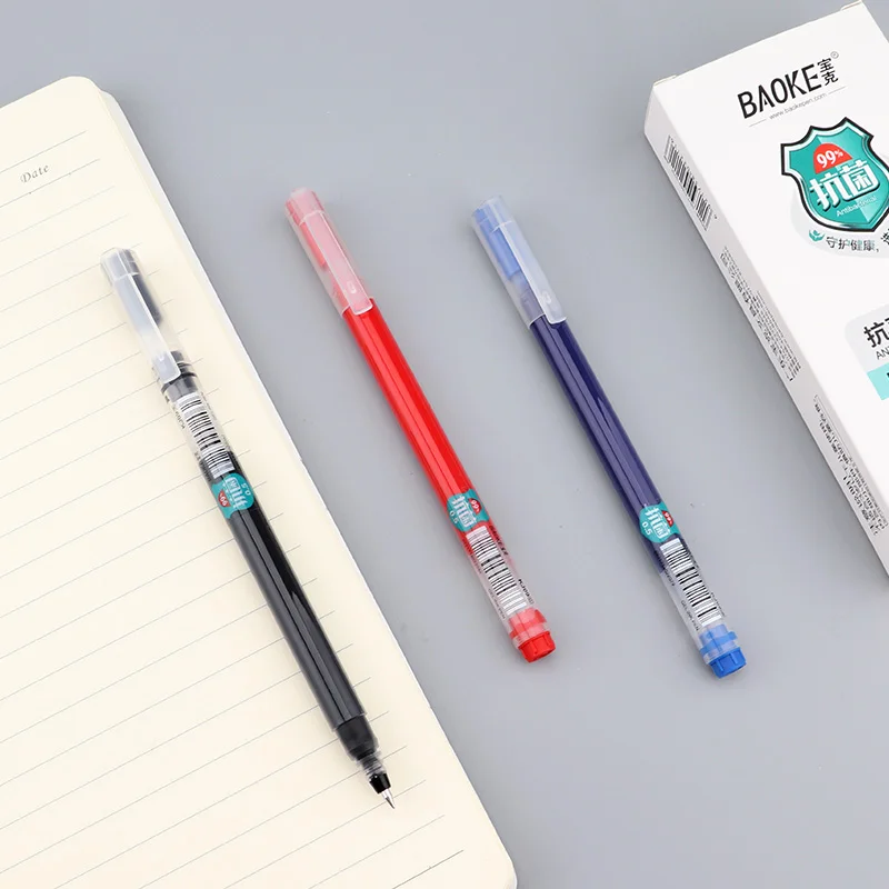 BAOKE KJ09 0.5mm High-Capacity Anti-bacterial Gel Pen 12pcs 3