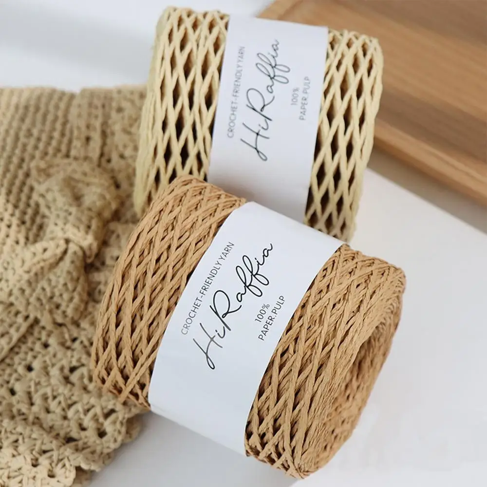 Description Picture 6 of item150M Raffia Paper Ribbon DIYs Craft Raffia Straw Yarn for Knitting Crocheting Paper Threads Gift Packing Ribbon Wedding Decor