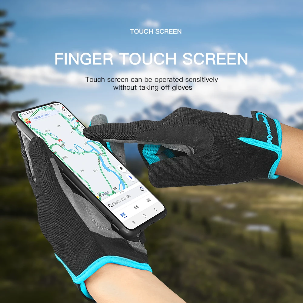 Mountain Bike Touch Screen Cycling Gloves Breathable Shock Absorption Men And Women Sports Fitness Spring Summer Riding Gloves 6