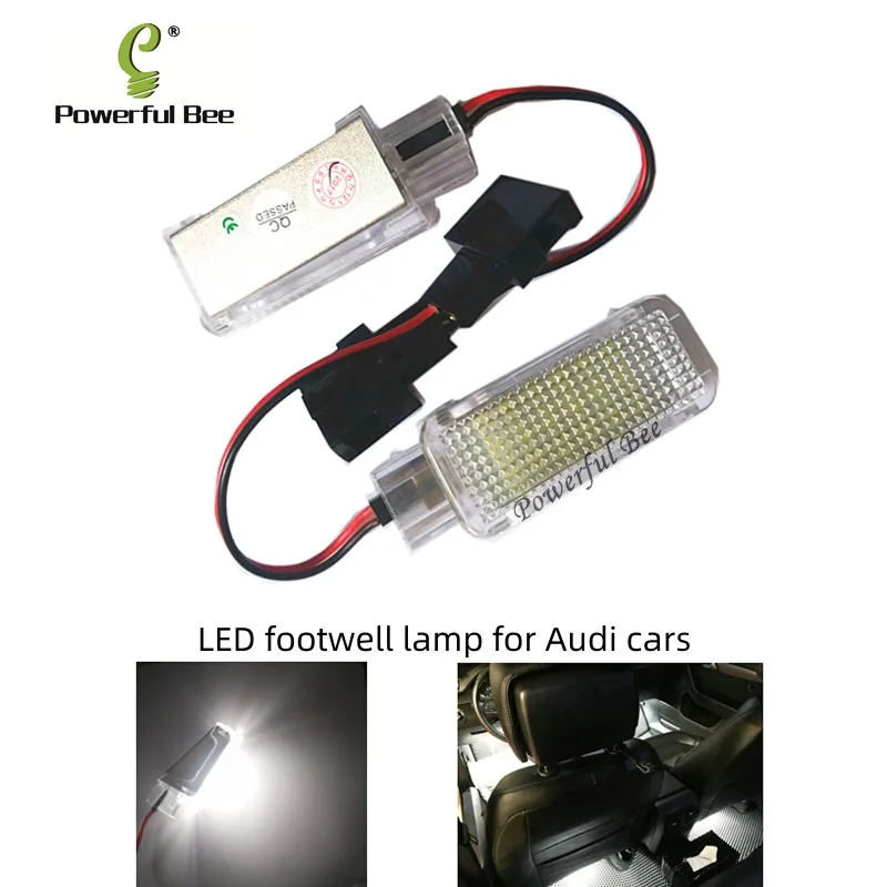 

2 x Automobile interior LED footwell lamp white light CANBUS error free for Audi A2 A3 A4 RS4 A5 A6 RS6 A8 Q5 Q7 TT R8 cars