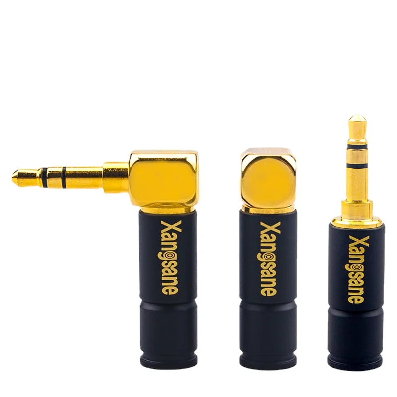 Hifi 3.5mm 플러그 DIY 헤드폰 케이블 잭 이어폰 스테레오 용접 헤드 HiFi 순수 구리 금도금