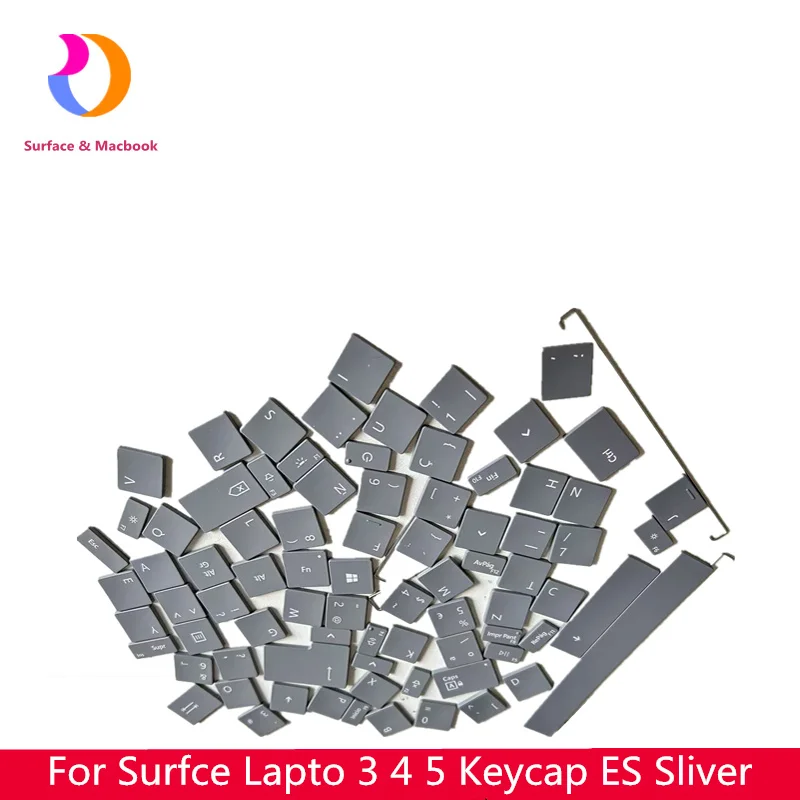 Laptop Keyboard Keycaps Key Cap For Microsoft Surface Laptop 3 4 5 Key Cup Dark Grey 1868 1867 1872 1873 1950 1951 1958 1958 ES Layout
