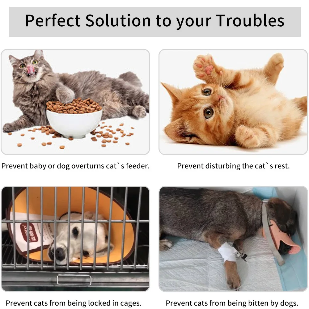 Haustier-Türzaun mit Tiermuster für Katzen und kleine Hunde | Belüftetes Crack-Tür für Schlafzimmer, Ausgangstor für Katzen – Detail 8