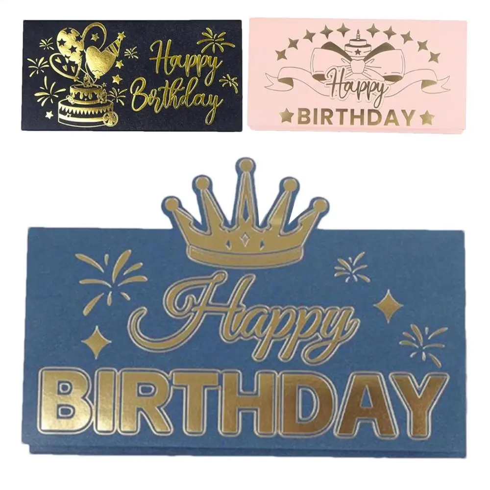 Creative Birthday Wallet Greeting Card – Folding Cash Holder Red Envelope Style, Unique... - SKU BWGC0834 - UGI Packaging