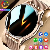 2025 NFC Smart Watch Amoled HD GPS Track Sports Heart Rate Bluetooth Call Waterproof Ladies Women Smartwatch For Huawei Xiaomi 1