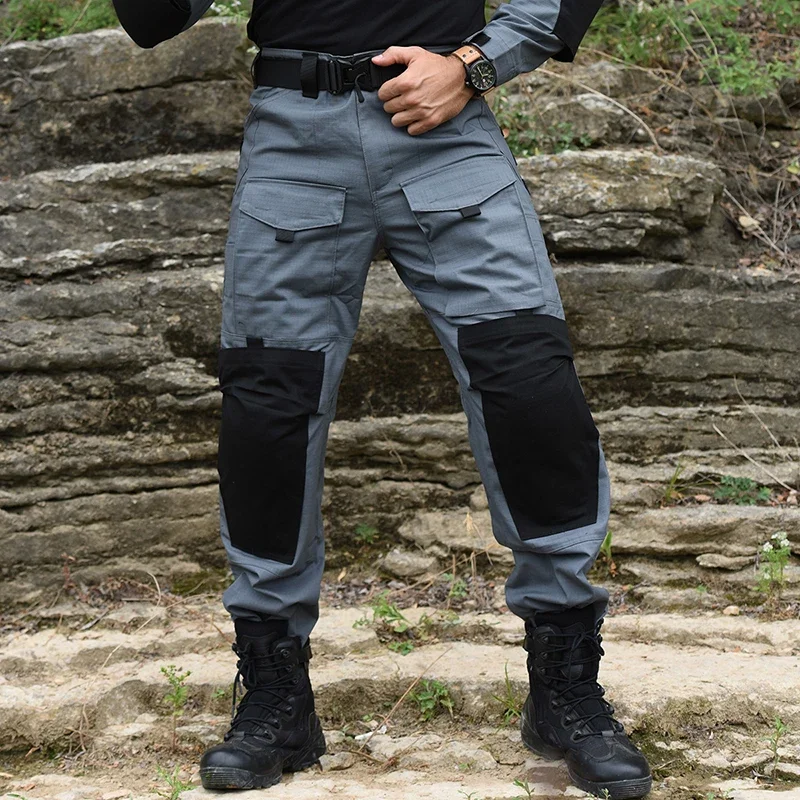 HAN WILD Hiking T-Shirt Tactical Shirt Summer Camouflage Wear Resistant Shirt Camping Hunting Casual Pants Men Clothing