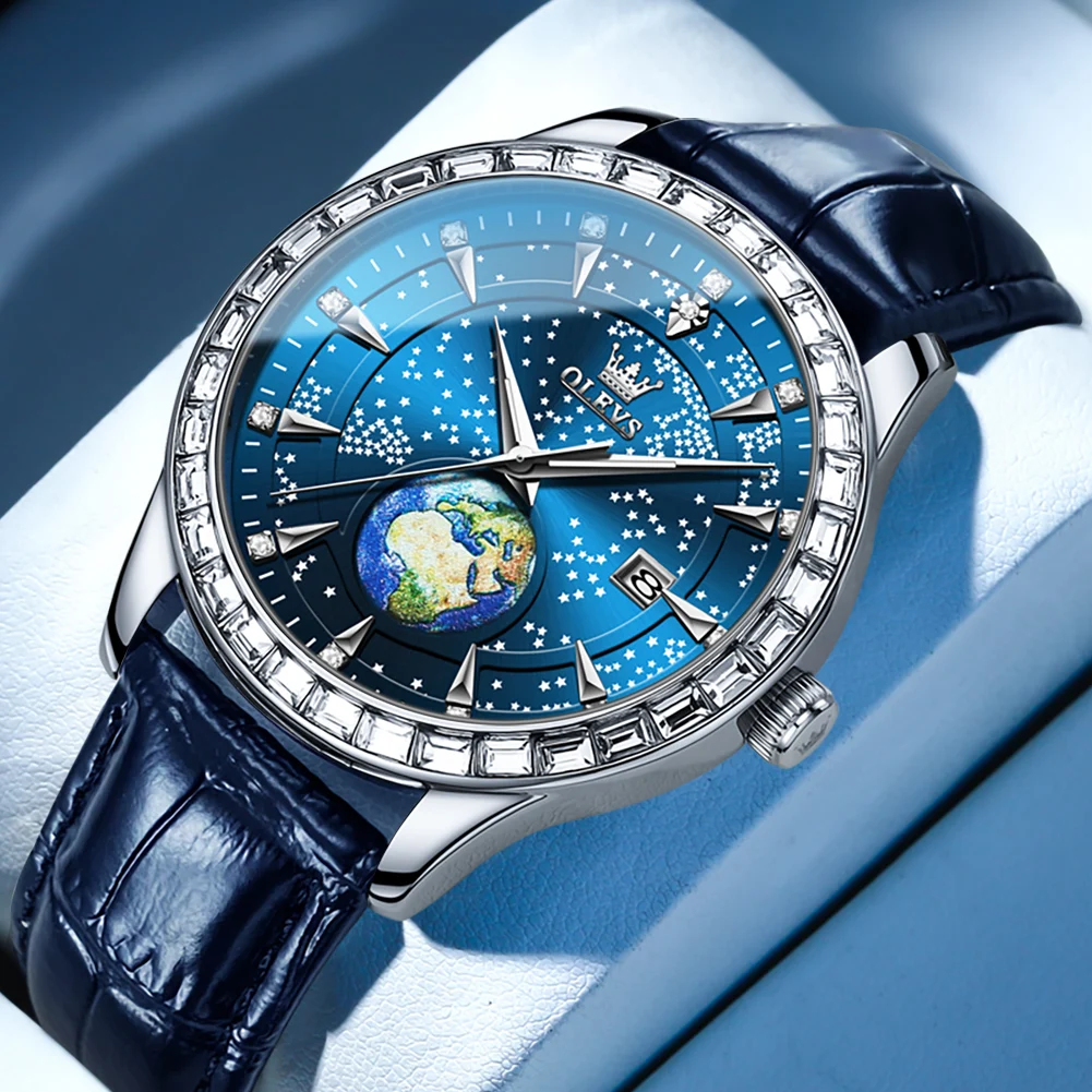 

OLEVS New Fashion Business Quartz Men's Watch Waterproof Clock Luminous Starry Sky Design Watches Men Relogio Masculino