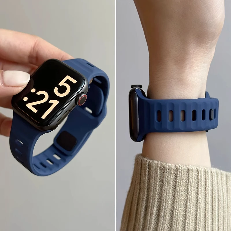 ตัวเลือกสินค้า สายนาฬิกาซิลิโคนยืดหยุ่น Apple Watch หลายขนาด