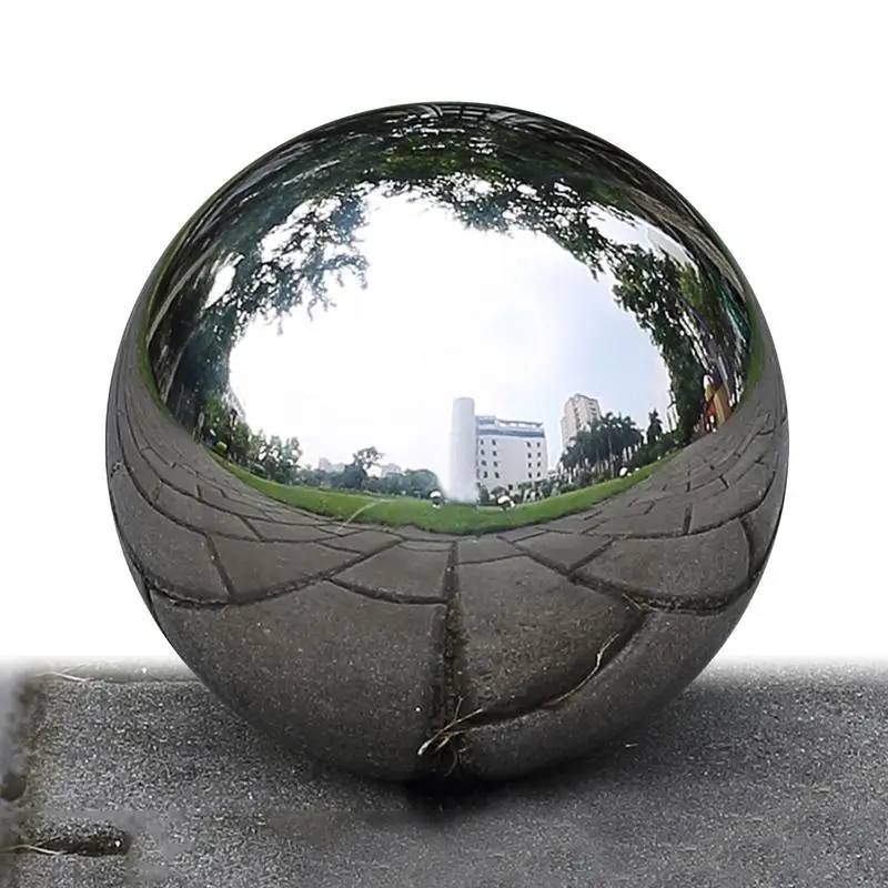 Gazing Globe Mirror Ball Stainless Steel Hollow Ball Mirror Globe Floating Decorative