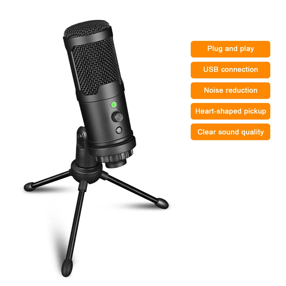 USB Condenser Microphone for Computer Laptop Meeting for Gaming