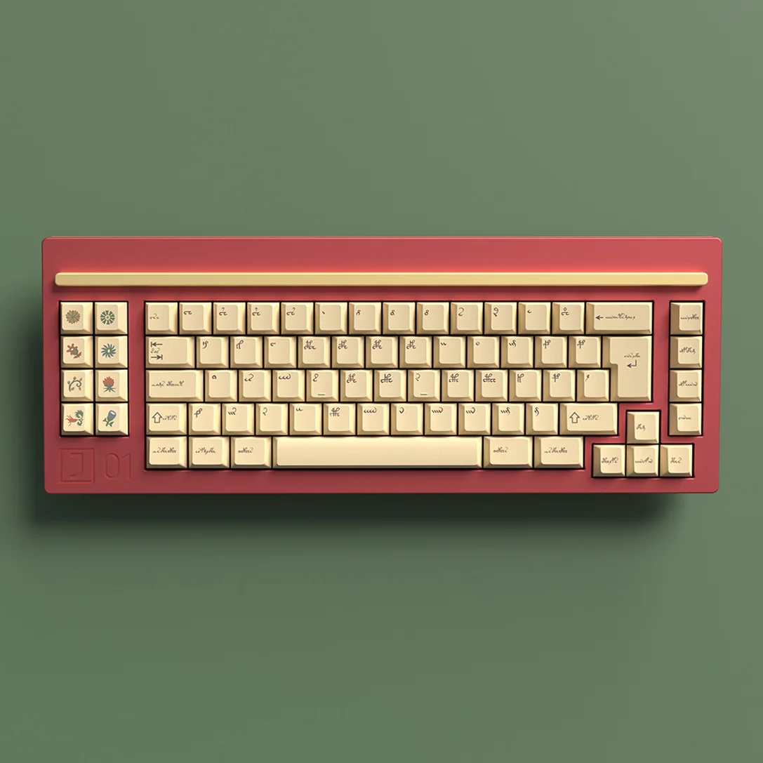 Milkyway-keycap Teclado Mecânico mw Voynich Pbt Dye Sub Perfil Cereja Kit Mods Kit Alpha