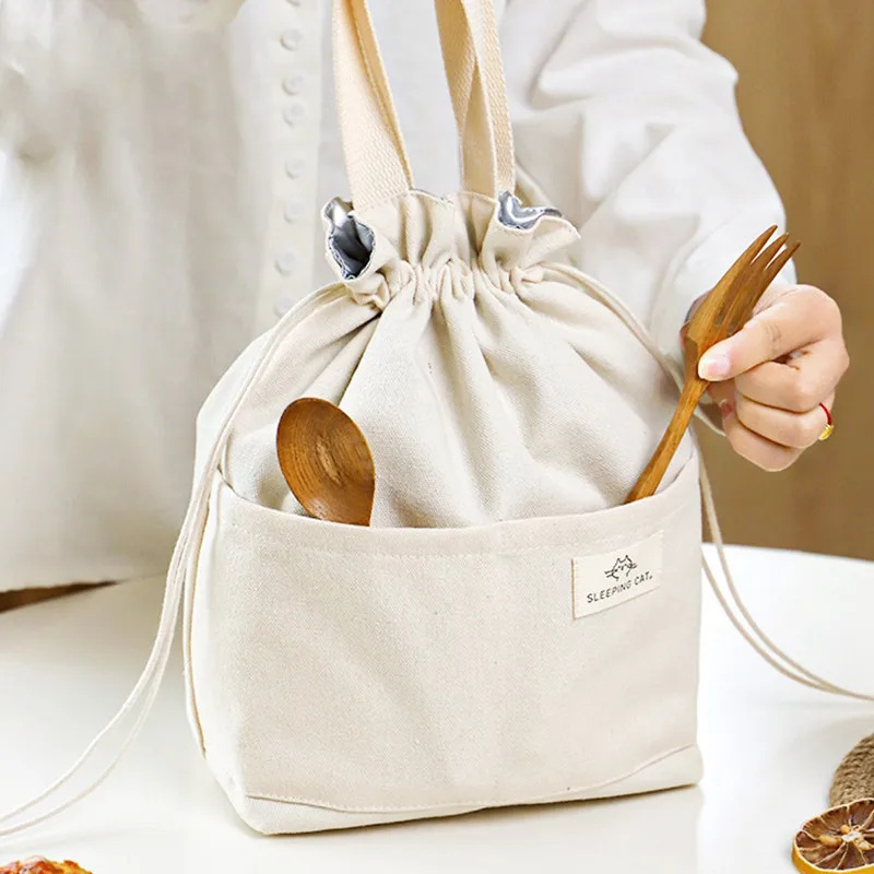 

Insulated Bento Lunch Bag With Handle Thermal Bag Large Capacity Food Storage Bags Container for Travel Picnic Handbags