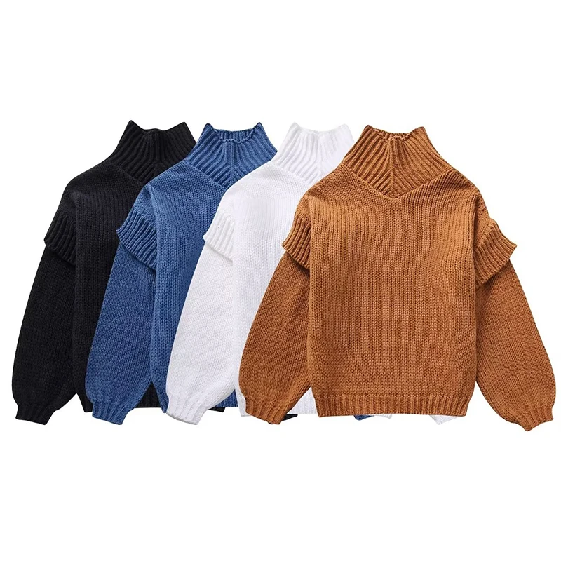 

Fashion Autumn Winter Sweater Women Long Sleeve Casual Turtleneck Knit Pullovers