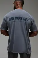 Man Active One More Rep Oversized Washed T-shirt Luxury Brand Great Chapter Embroidered Short Cotton Casual Loose Couple Tee 2