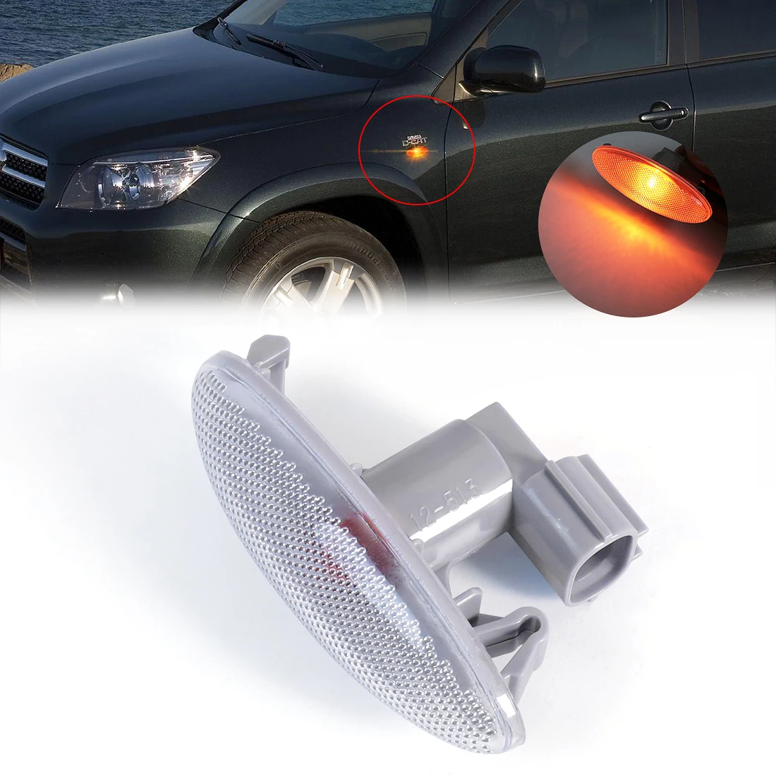 Mothinessto Boîtiers De Feux De Position Latéraux De Garde-boue Lot De