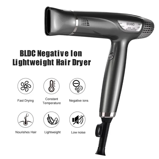Professional 110000rpm Brushless Hair Dryer Super Powerful 1700W High Speed Negative Ions Blow Dryer 220V Electric Blower