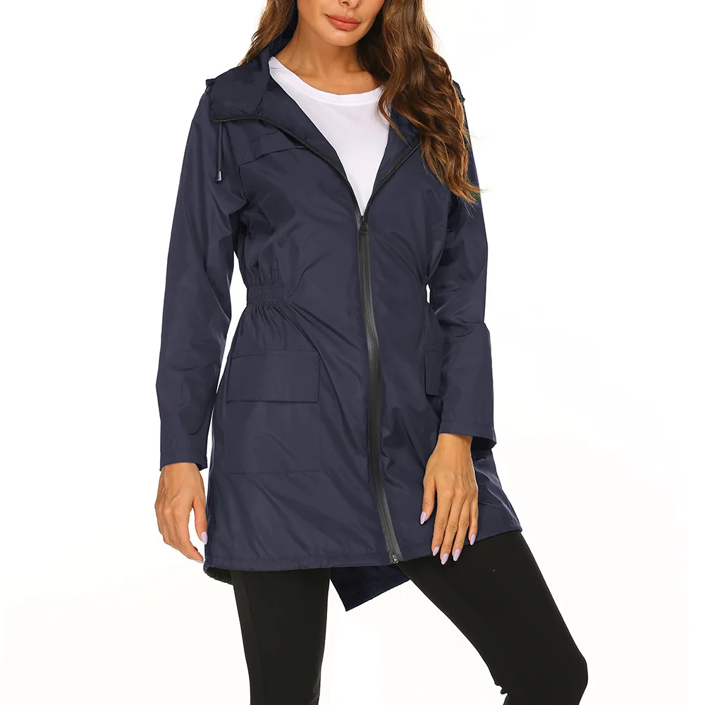 thumbnail image 1 of Cazadora deportiva para exteriores, abrigo fino informal impermeable de secado rápido, chaqueta básica para primavera y otoño, chaquetas con capucha de protección solar para mujer, 1 of 4