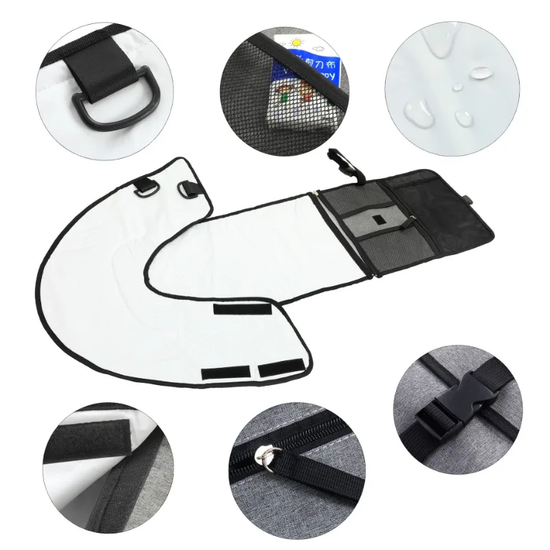 Portable Playtime Changing Pad Foldable Baby Changing Pad with Pockets Newborn Waterproof Travel Diaper Station Kit
