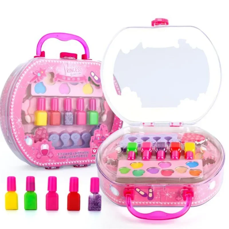 

Make Up Toy Pretend Play Kid Makeup Set Safety Non-toxic Makeup Kit Toy for Girls Dressing Cosmetic Travel Box Girls Beauty Toy
