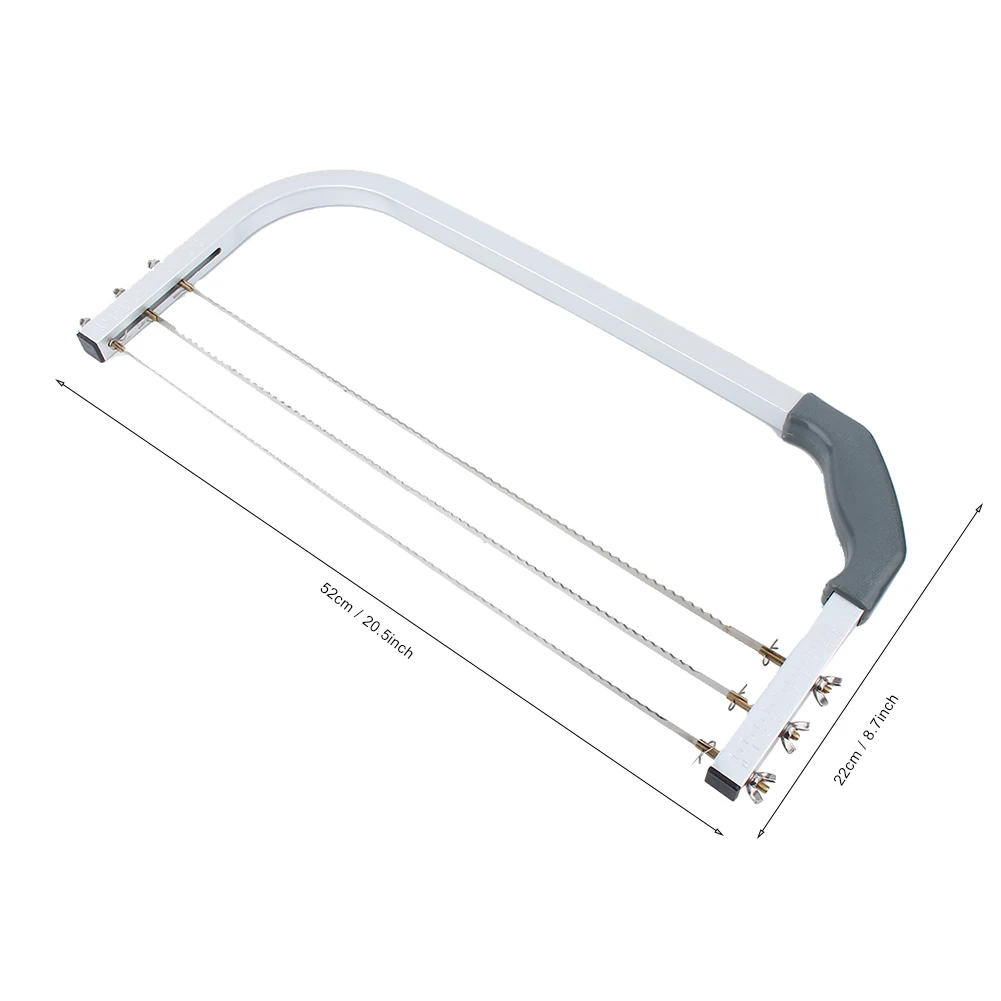 Livellatore per torta regolabile Affettatrice per taglio torta in acciaio inossidabile 3 lame Sega per taglio Burro fai da te Divisore per pane Coltello per pasticceria Forniture per cottura