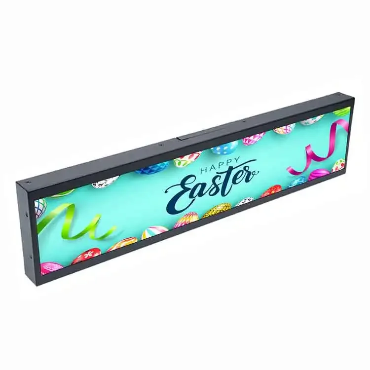 

Multi Size Stretched Shelf Wifi Lcd Advertising Player Display High Brightness Digital Signage Wide Bar Screen