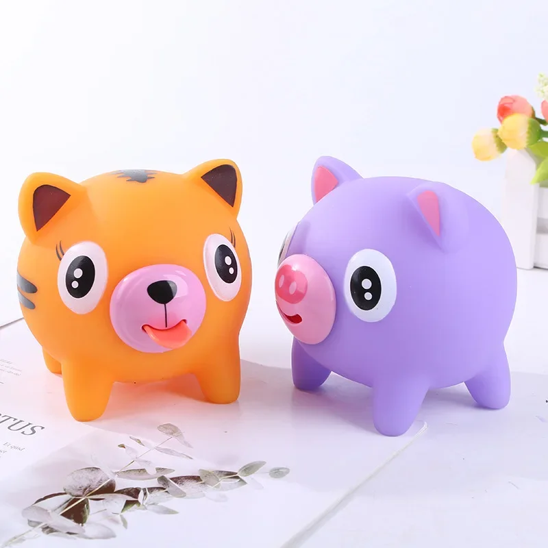 Talking Animal Baby Toys Jabber Ball Tongue Out Stress Relieve Soft Cute Tiger Pig Dog Ball Gifts Kids Adult Baby Toy