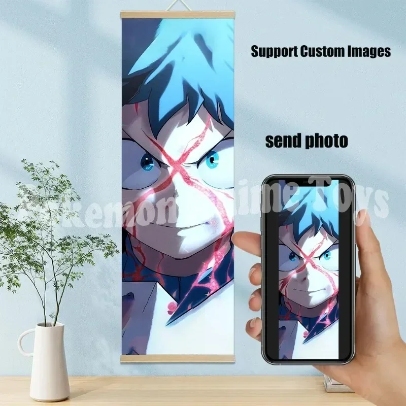 My Hero Academia Retro-Style HD Wall Art Hanging Scroll