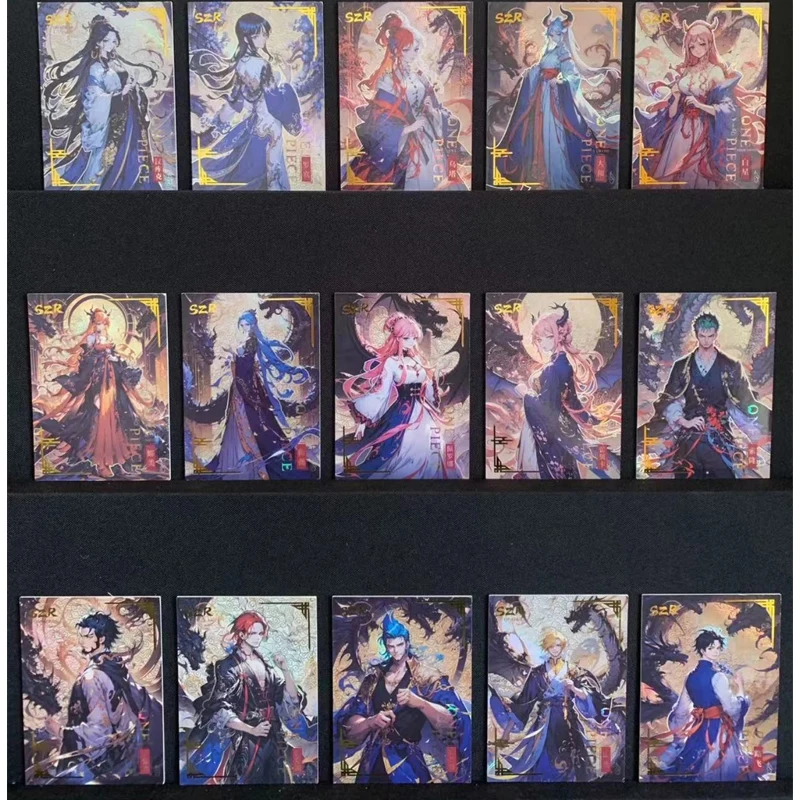 Anime One Piece Nami Sanji Yamato Nico Robin Boa Hancock Uta Monkey D Luffy Collectible Card Christmas Birthday Gift Boy Toys