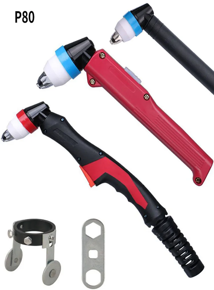 Decoupeur Plasma Découpe Plasma Torch Gun, P80 Plasma Cutter Torch Coupe Pistolet Pistolet De Soudage Arc , Air Comprimé Plasma Cutter Torch Avec Couverture En Tissu( 4m Machine De Découpe Cnc Plasma