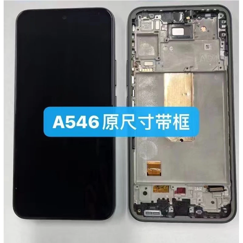 

OLED Качество для Samsung A54 5G с рамкой ЖК-дисплей A546B LCD A546E A546U сенсорный экран дигитайзер сборка Запасная часть