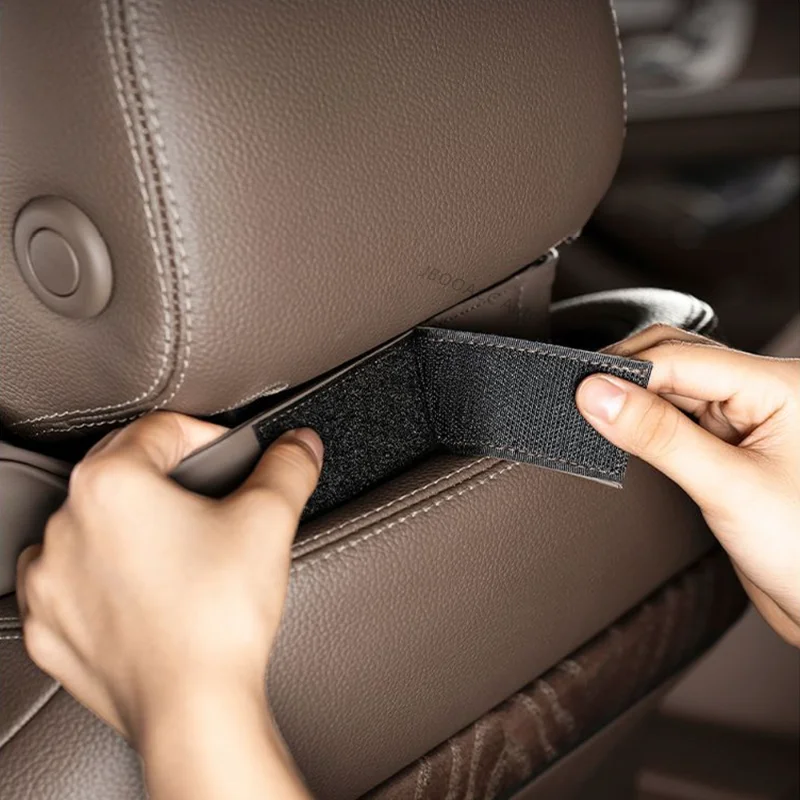 Luxury Leather Neck Pillow Headrest Support - Nappa Car Seat Protector Cushion