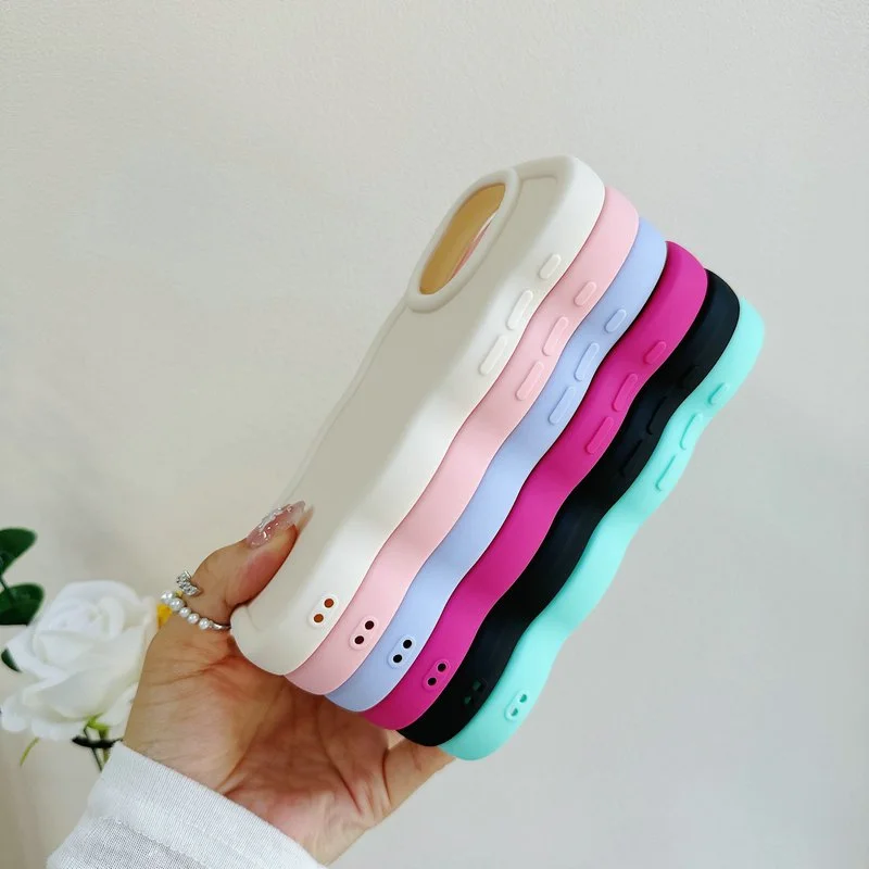 Cute Candy Wavy Silicone Phone Case Cover