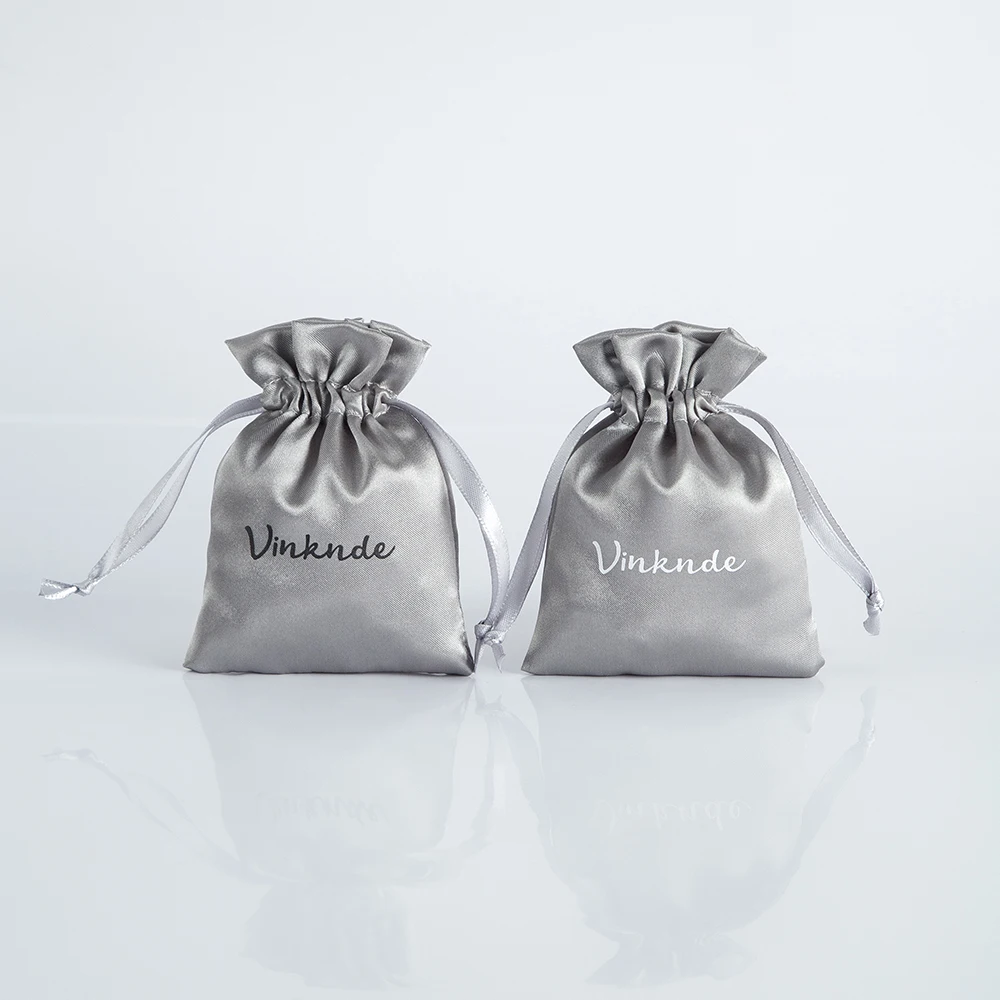 New 50Pcs 7x9cm Silk Satin Drawstring Pouch Jewelry Bag Custom