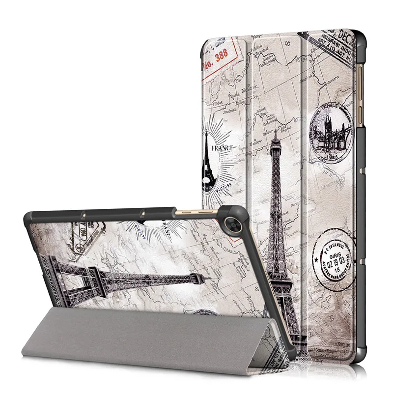 Premium Leather Stand Tablet Cover for 10.1 inch - Painted Hard Protective Case