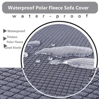 Gray Color Waterproof Sofa Cover Thicken Polar Fleece All-inclusive Slipcover L Shape Sectional Sofa Covers for Living Room 2