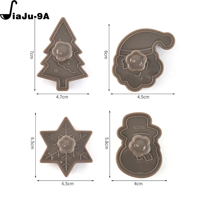 Cookie Mould Baking Mold 4Pcs/set Plastic Cookie Baking Moulds