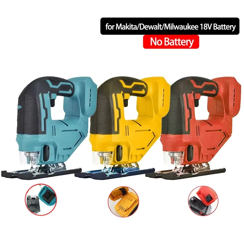 Portable Electric Jig Saw Carpenter Power Tool Variable Speed Curved Saw Compatible with Milwaukee Dewalt Makita 18V No Battery electric saw,cordless jigsaw