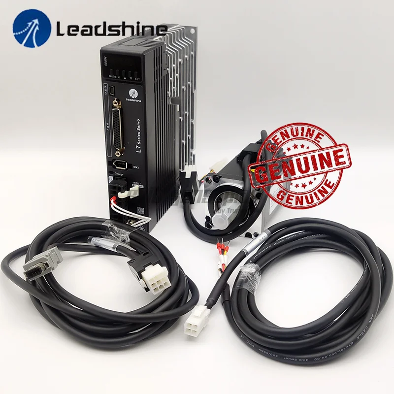 Leadshine 400W L7-400 AC Servo Motor Drive and Leadshine AC Servo Motor ACM6004M2H-63-D-SS with Full Cables 100% Genuine
